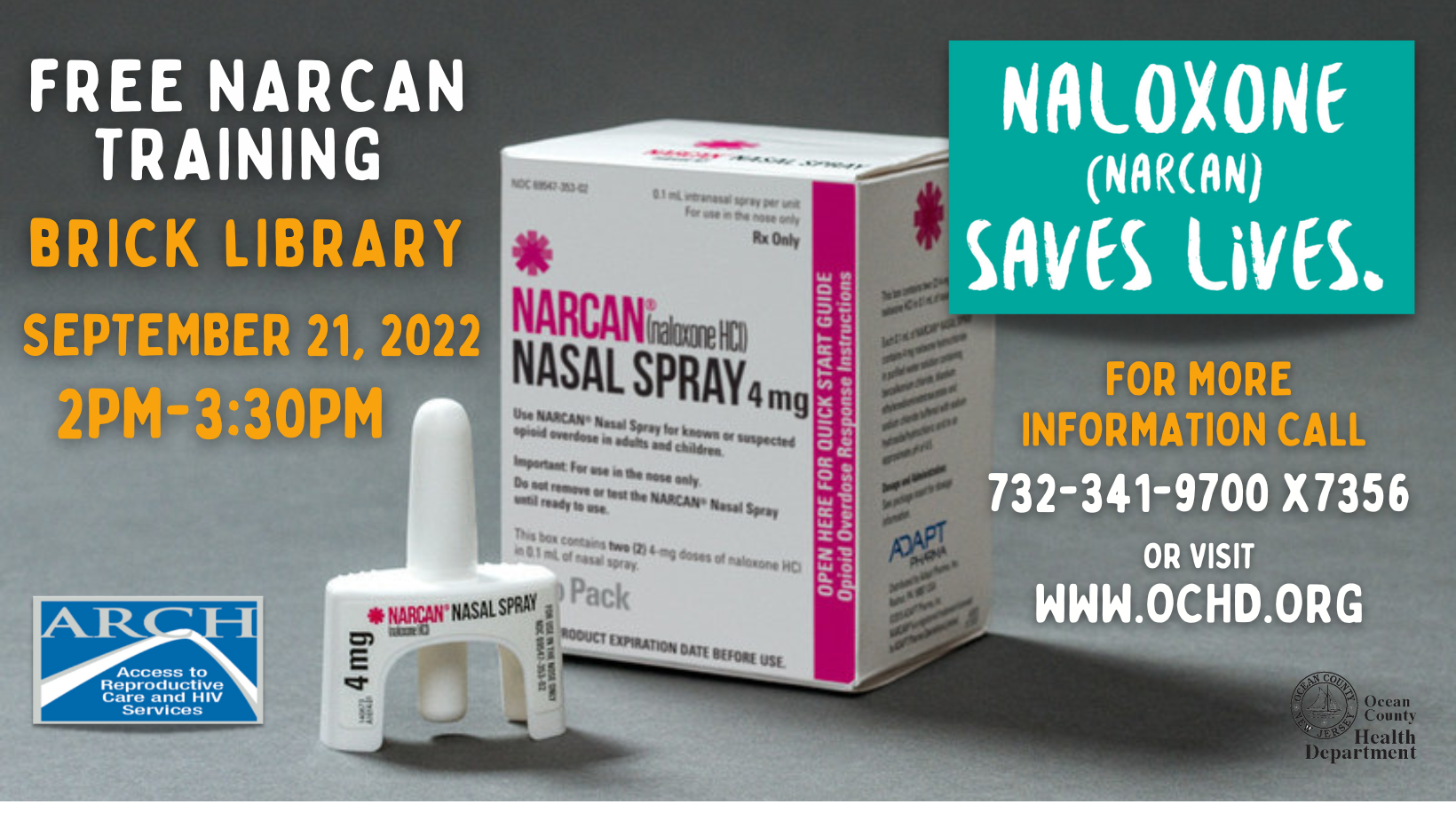 Training and distribution of Narcan at the library in Brick