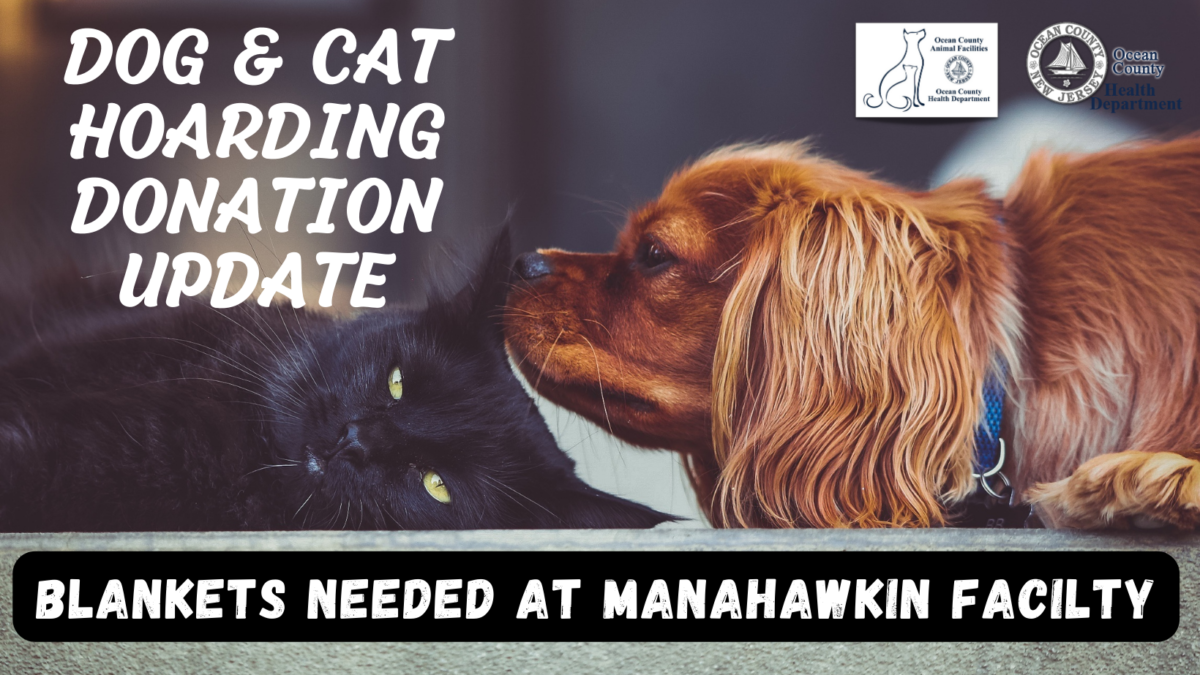 OCEAN COUNTY ANIMAL FACILITIES CAT & DOG HOARDING CASE DONATION UPDATE. BLANKETS URGENTLY NEEDED AT MANAHAWKIN SHELTER.